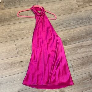 Lovers + Friends Fuchsia Backless Dress